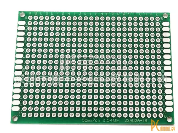 Arduino, Печатная плата, PCB Board 5x7cm, шаг 2.54мм, Double-side
