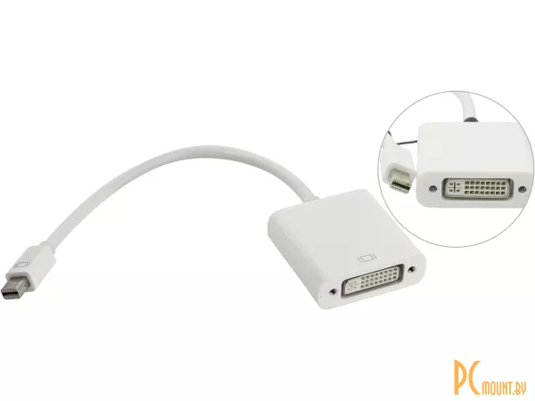 Переходник Mini DisplayPort (вилка) - DVI (розетка), 5bites AP-017 White
