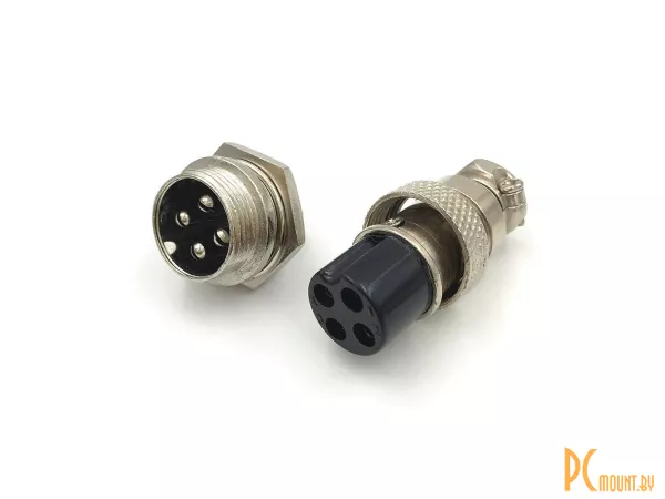 GX16 Разъем 4 pin (plug + socket)